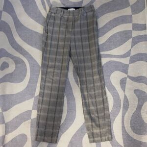 Grey Plaid Trousers